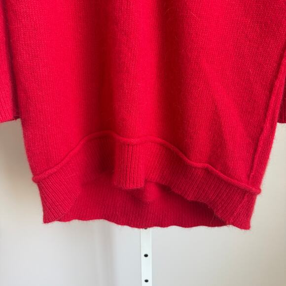 Cynthia Rowley sz M red angora blend sweater - Picture 3 of 8